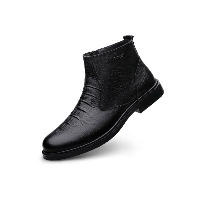 Wen Nai Ankle Boots Men's Black-2