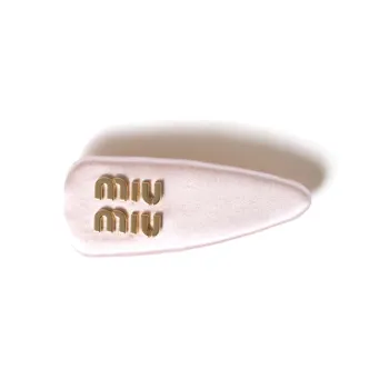 MIU MIU Metal, Silk, Satin, Viscose Hair Clips Women's Pink