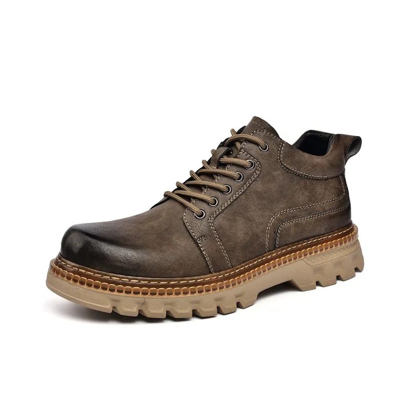 Laoks Ankle Boots Men Black/Brown-3