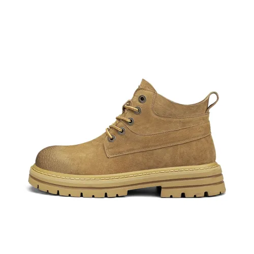 VAEL Ankle Boots Men Yellow Brown/Camel