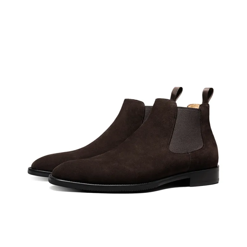 THOM WILLS Chelsea Boots Men's Dark Coffee-3