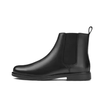Clarks Short Chelsea Boots Men's Black