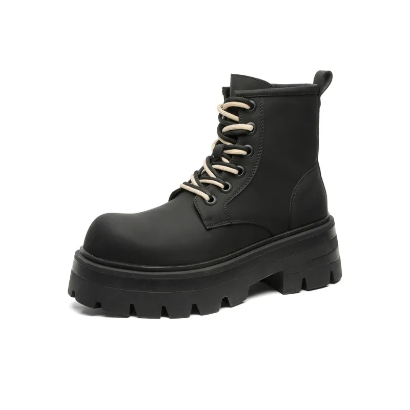 Dounkol Smart And Cool Ankle-Length Martin Boot 6cm Unisex Black-8