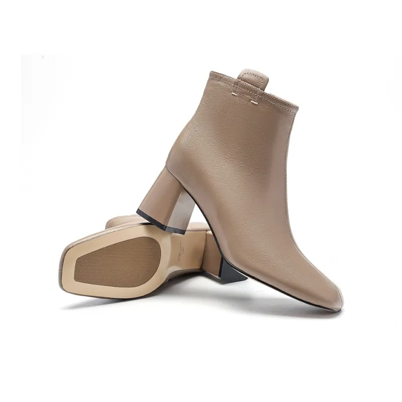 EBLAN Ankle Boots Women's Apricot-4