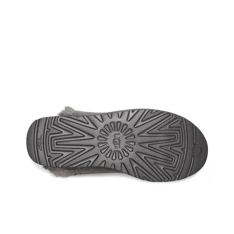 UGG Classic Short Fluff High Low Fleece Lined Gray Women's-5