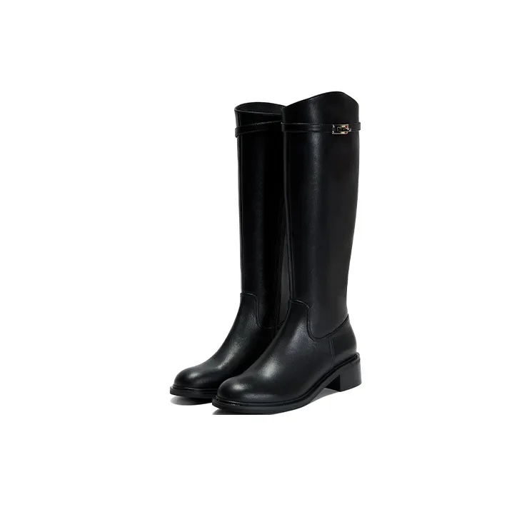 PT'SON Knee high Boots Women's Black-9
