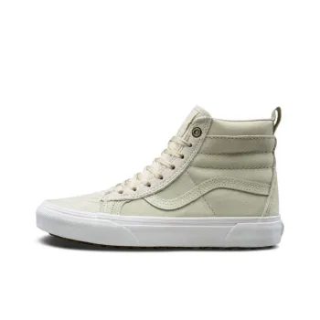 Vans Warm Anti-Slip And Wear-Resistant High-Top Skateboard Shoes Women's Beige