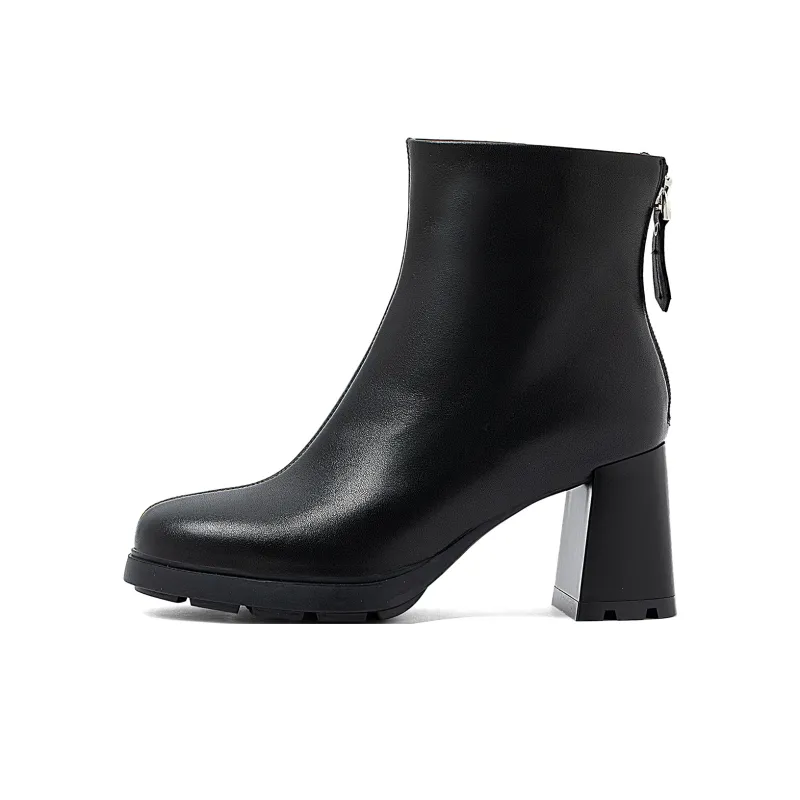 COMELY Ankle Boots Women's Black/Coffee-5