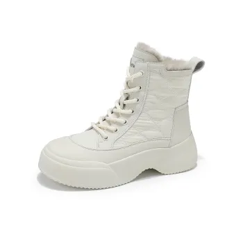 BAIJIHONG Height Increasing Slip Resistant Short Snow Boots Women's