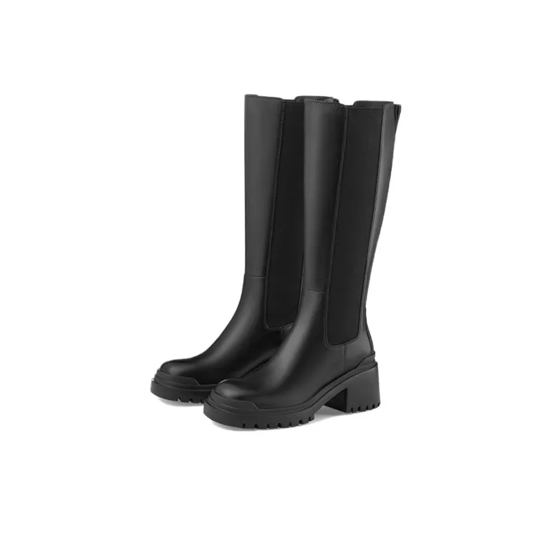 73Hours Knee high Boots 6.5cm Women's Black-2