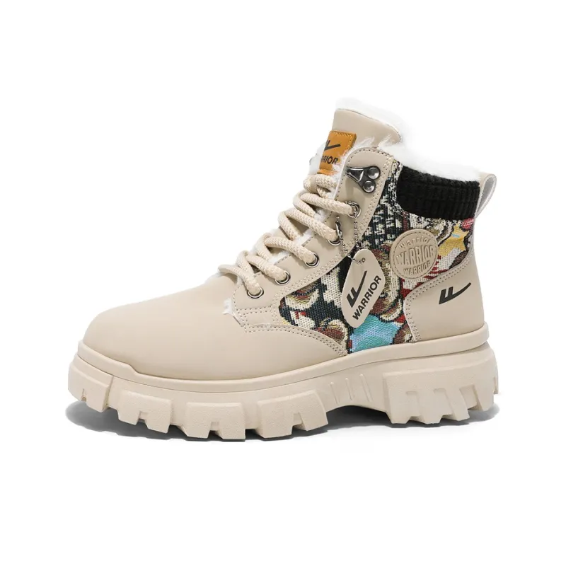 Warrior Short Martin Boot Unisex Apricot Black-0