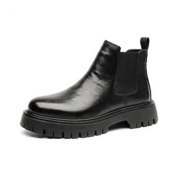 Poitulas Crew Chelsea Boots Men's Black
