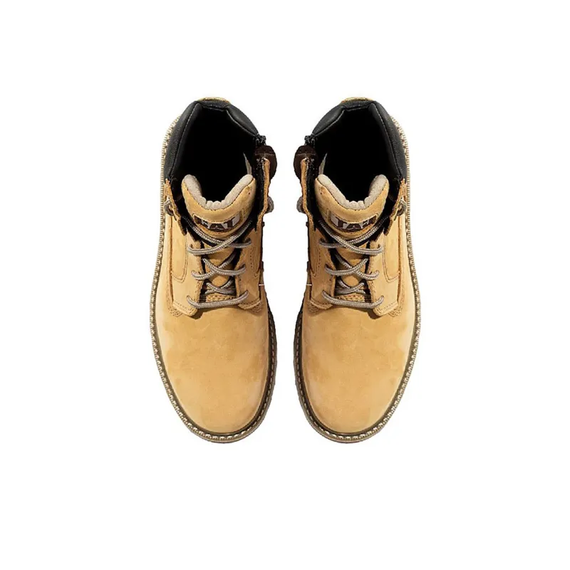CAT Breathable Warm Wear Resistant Cushioning Slip Resistant Ankle Length Outdoor Boots Men's Yellow-2