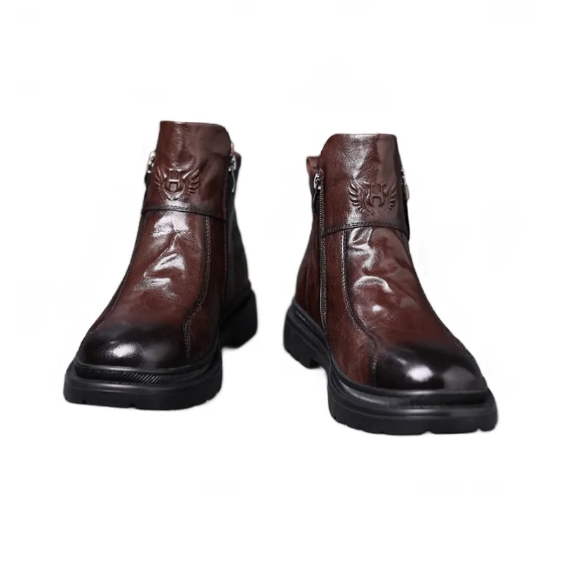 YEDANI Ankle Boots Men Black/Red-13