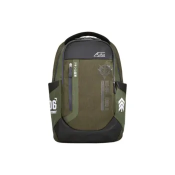 FX CREATIONS Mobile Suit Gundam Collaboration Polyester Backpack Medium Size Unisex Olive Green