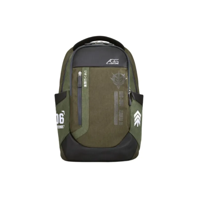 FX CREATIONS Mobile Suit Gundam Collaboration Polyester Backpack Medium Size Unisex Olive Green-0