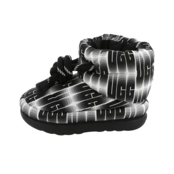 UGG Classic Maxi Wavelength Short Boot Black White Women's