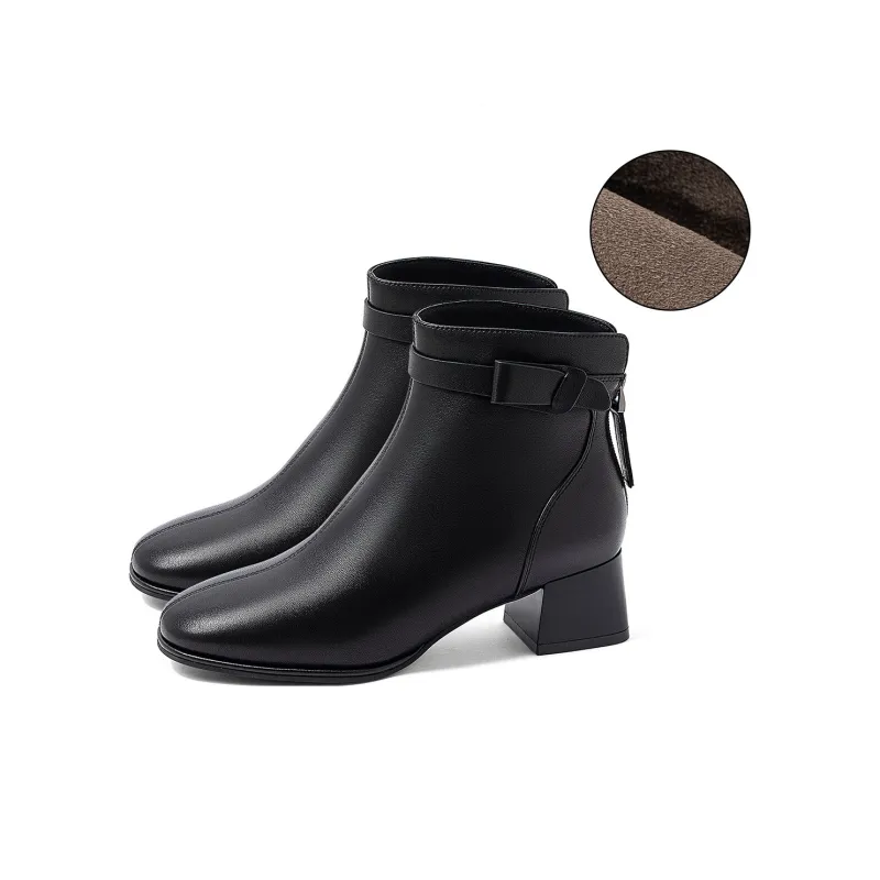COMELY Ankle Boots Women's Dark Brown/Black/Ecru-11