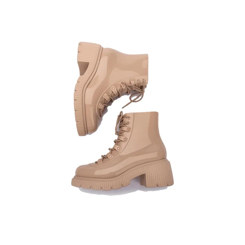 MELISSA Ankle Boots Martin Boots Women's Green Beige Burgundy-6