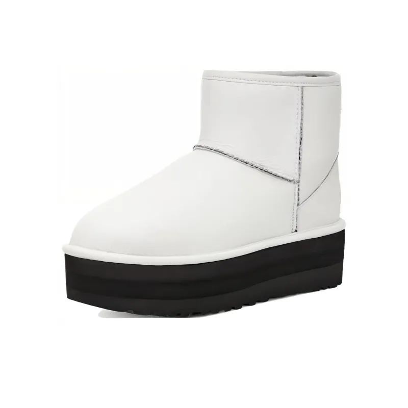 UGG Classic Mini Platform Matte Boot Ultra Matte White Women's-1