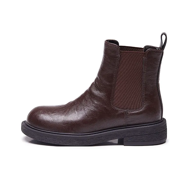 Bull Charm Short Chelsea Boots 4cm Women's-6