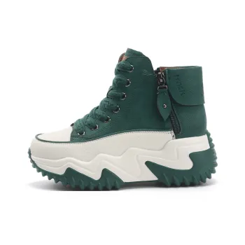 TOM TAILOR Black White Chifeng High Top Boots Thermal Abrasion Resistant Height Increasing Short Snow Boots Women's