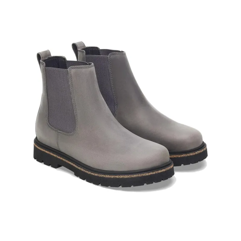 Birkenstock Highwood Slip On Mid Short Chelsea Boots Women's Gray Narrow Fit-3