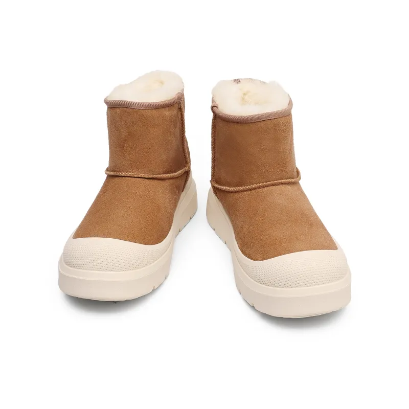 FAPAI Water Resistant Wear Resistant Cushioning Height Increasing Slip Resistant Coverage Short Snow Boots Unisex-7