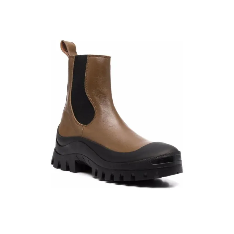 REJINA PYO Imogen Short Chelsea Boots 3cm Women's Brown-2