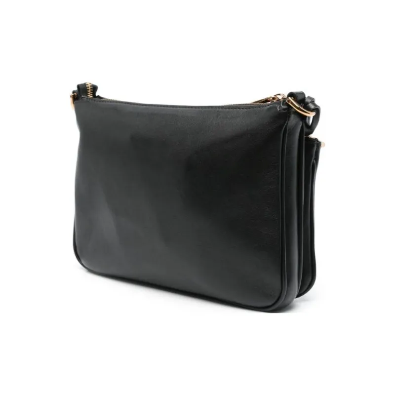 VERSACE Lambskin Shoulder Bag Men's Black-1