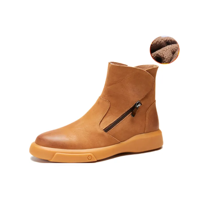 Brounvanm Ankle Boots Men Brown/Ginger Yellow/Khaki-3
