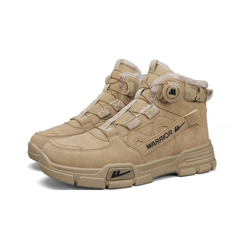 Warrior Warm Cushioning Crew Snow Boots Men's Khaki-3