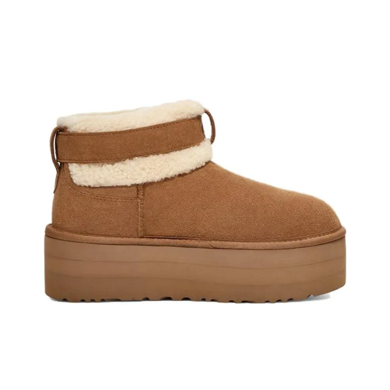 UGG Ultra Mini Belted Roller Boot Chestnut Women's-1