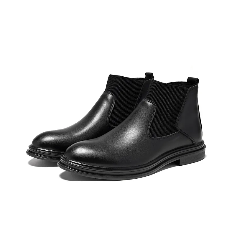Beidouniao Chelsea Boots Men's Black-4