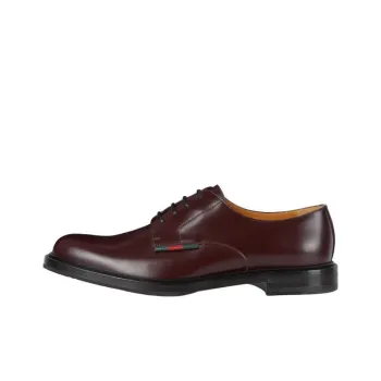 GUCCI Web Dress Shoes Men's Burgundy