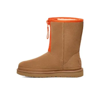UGG Classic Short Zipper Tape Logo Boot 'Chestnut' Women's