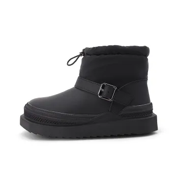 Warrior Insulated Shoe Warm Wear Resistant Height Increasing Crew Snow Boots Women's Black