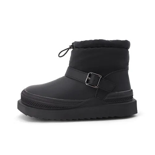Warrior Insulated Shoe Warm Wear Resistant Height Increasing Crew Snow Boots Women's Black