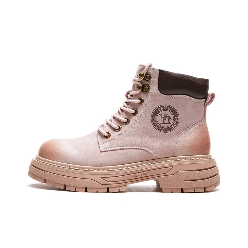 CAMEL Yellow Boots Abrasion Resistant Cushioning Outdoor Boots 4cm Women's-12