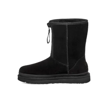 UGG Classic Short Zipper Tape Logo Boot 'Black' Women's