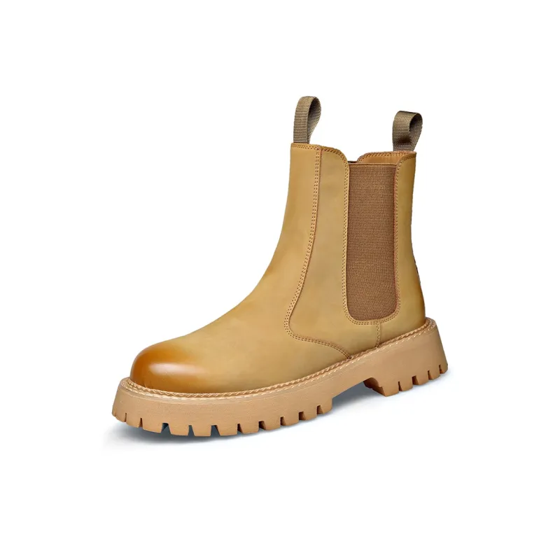 GZZ Chelsea Boots Men Yellow/Black-1