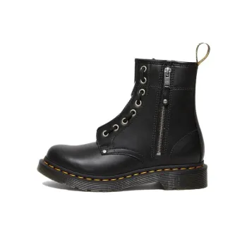 Dr.Martens 1460 Double Zip Leather Lace Up Boots 'Black' Women's