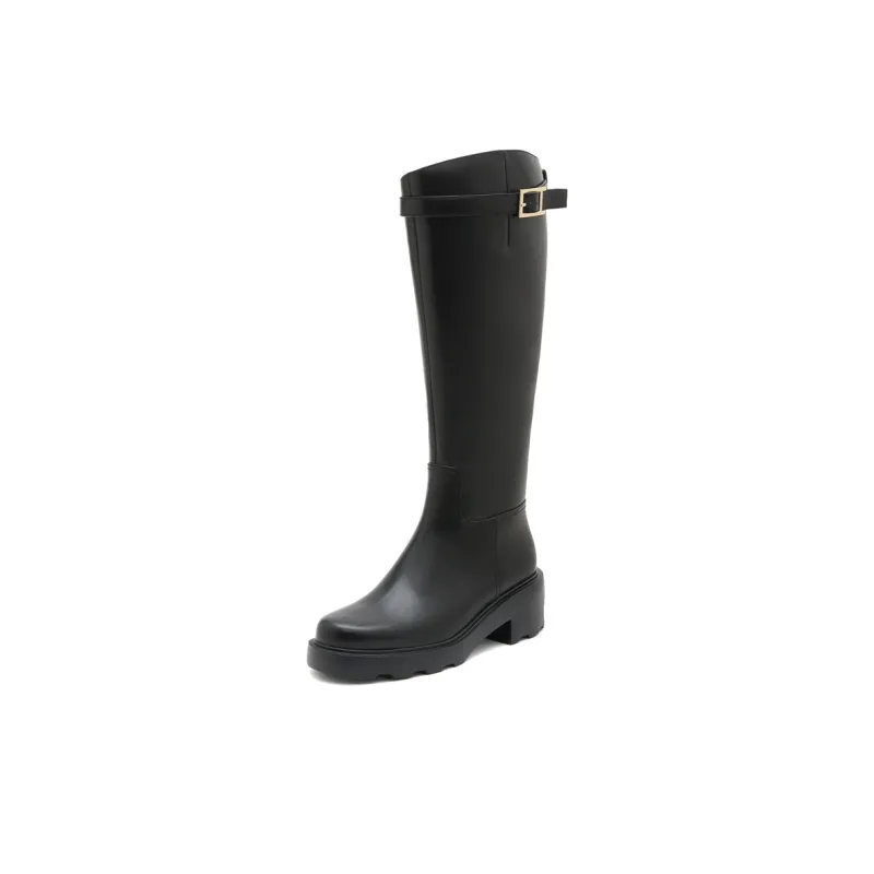 Staccato Knee high Boots 5.5cm Women's Black-1