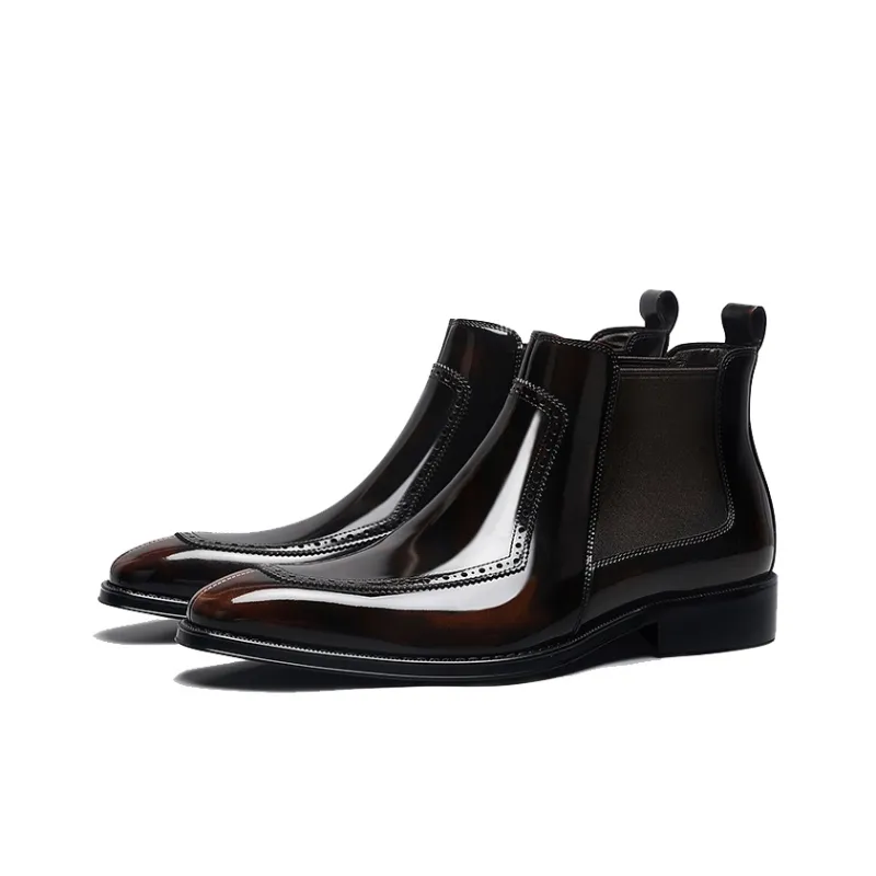 Bansley Chelsea Boots Men Gold Polished-10