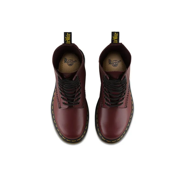 Dr.Martens 1490 Black Smooth Classic 10 Martin Boots Couple Style Red-2