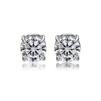 GUDUD Moissanite No Hole Earrings Handsome Magnetic Minimalist Style Clip on Earrings For Niche Audience Unisex