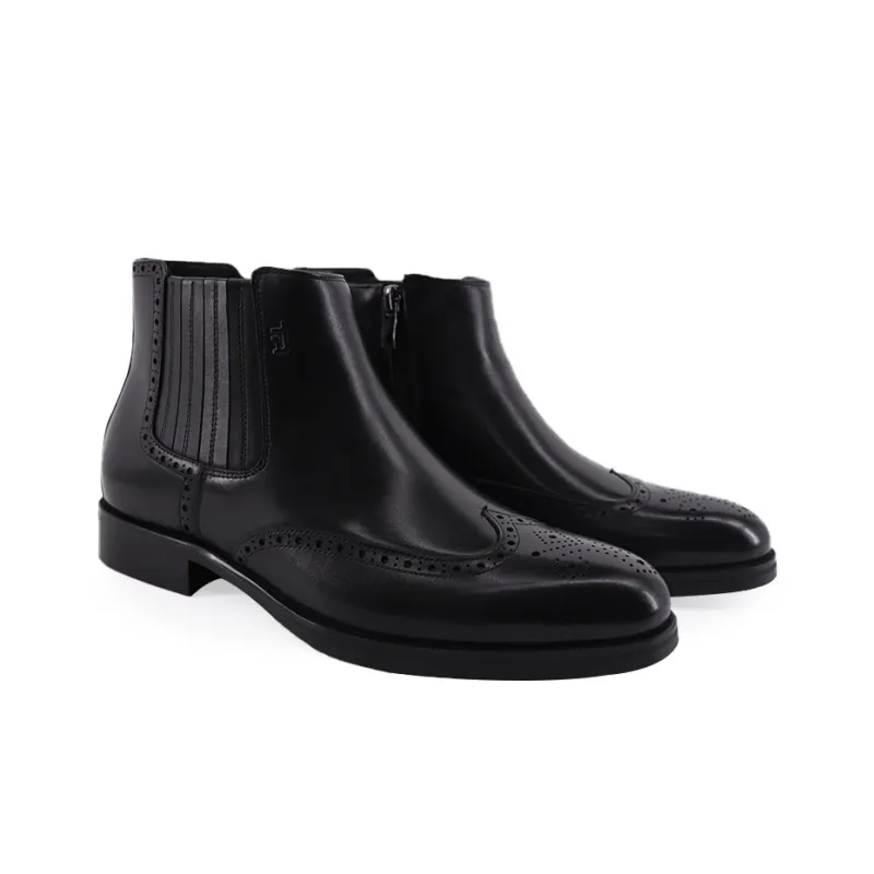 TRANOI Crew Chelsea Boots Men's Black-3