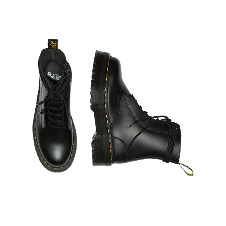 Dr.Martens Jarrick Smooth Leather Platform Boots 'Black'-3