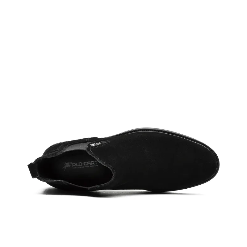 PLO CART Short Chelsea Boots Men's Black-3