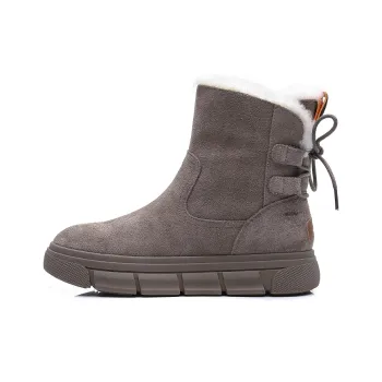 VEDULLAR Warm And Wear-Resistant Coverage Crew Snow Boots Women's
